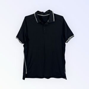 LULULEMON‎ Men's Black Polo Shirt LARGE